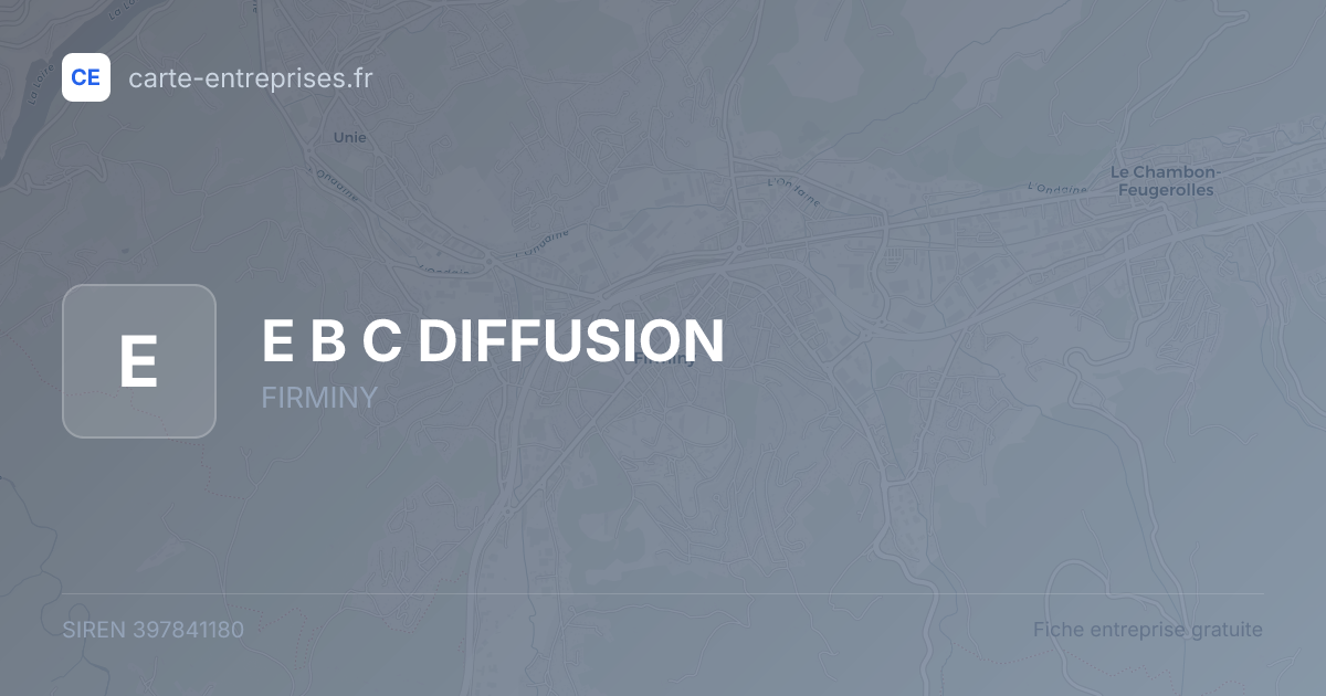 E B C DIFFUSION — 397841180 — fiche entreprise