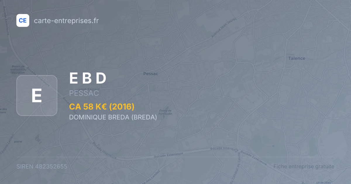 E B D — 482352655 — fiche entreprise