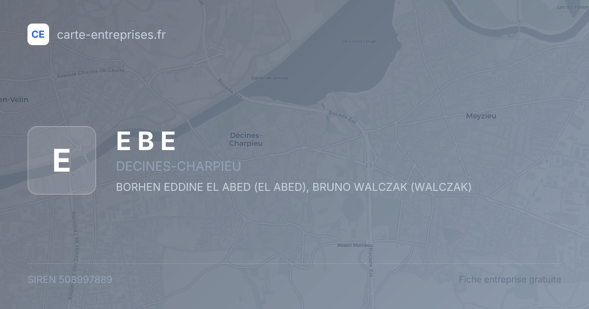 E B E — 508997889 — fiche entreprise