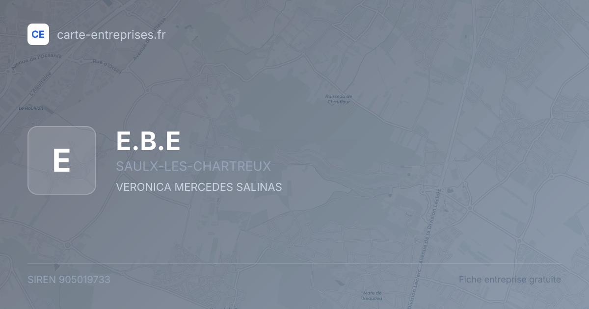 E.B.E — 905019733 — fiche entreprise