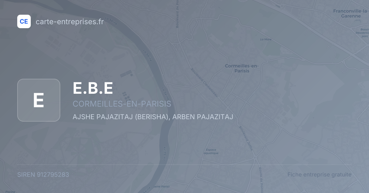E.B.E — 912795283 — fiche entreprise