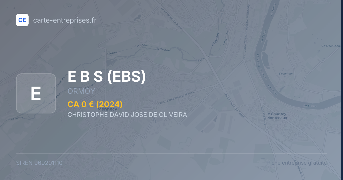 E B S (EBS) — 969201110 — fiche entreprise