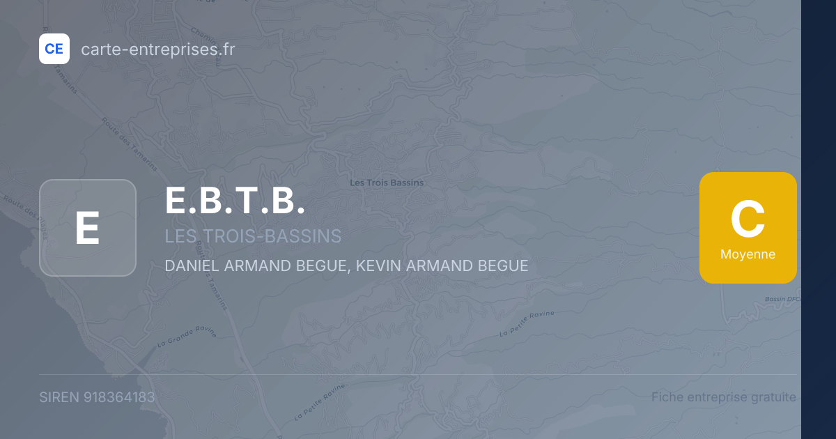 E.B.T.B. — 918364183 — fiche entreprise
