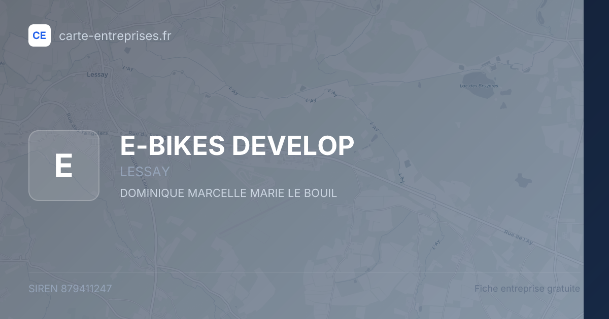 E-BIKES DEVELOP — 879411247 — fiche entreprise