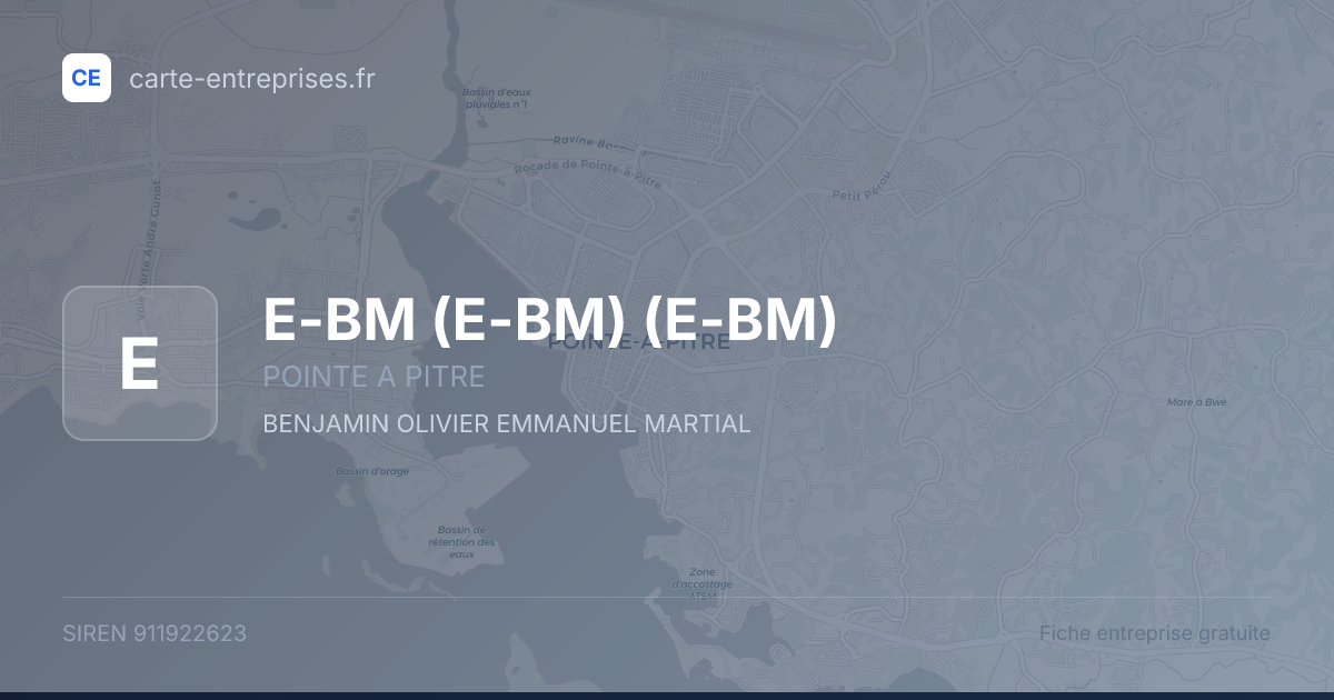 E-BM (E-BM) (E-BM) — 911922623 — fiche entreprise