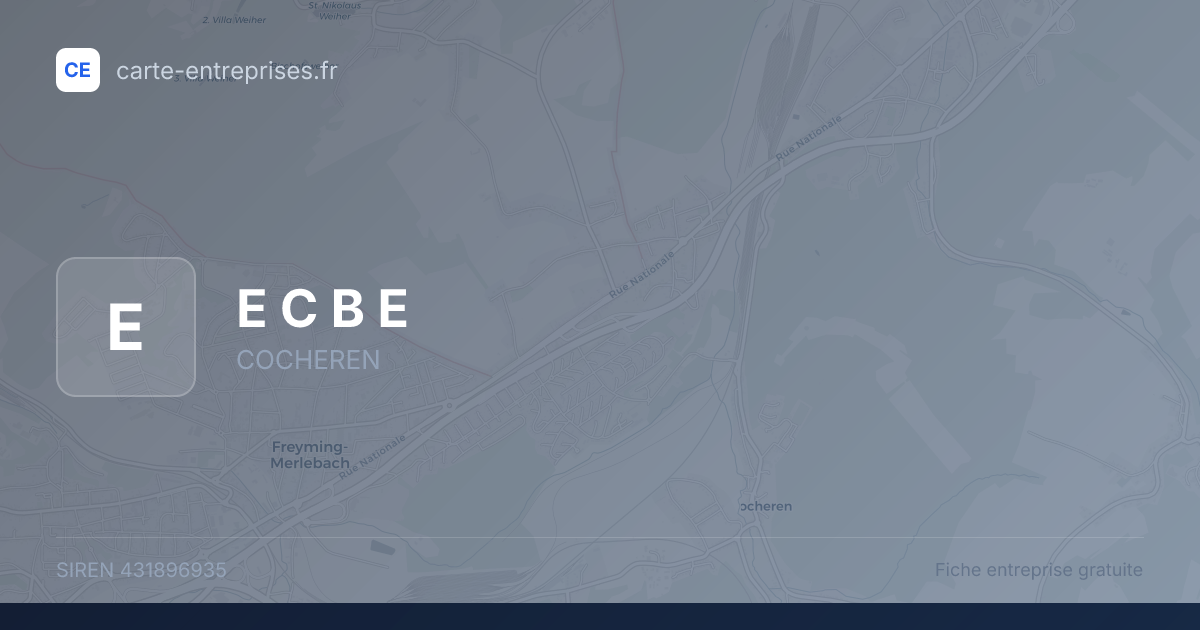 E C B E — 431896935 — fiche entreprise