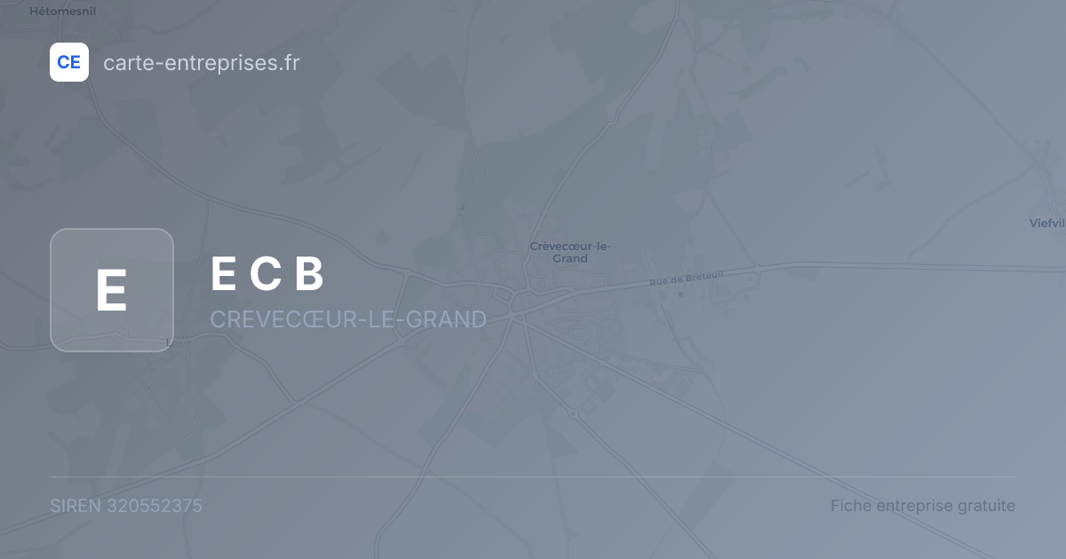 E C B — 320552375 — fiche entreprise