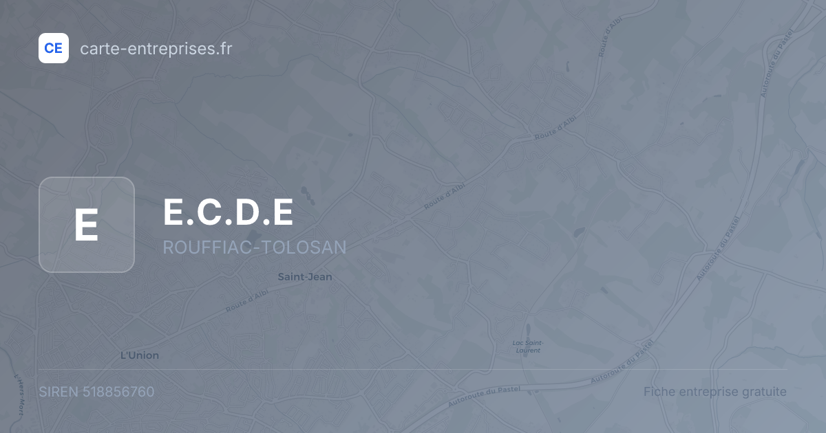 E.C.D.E — 518856760 — fiche entreprise