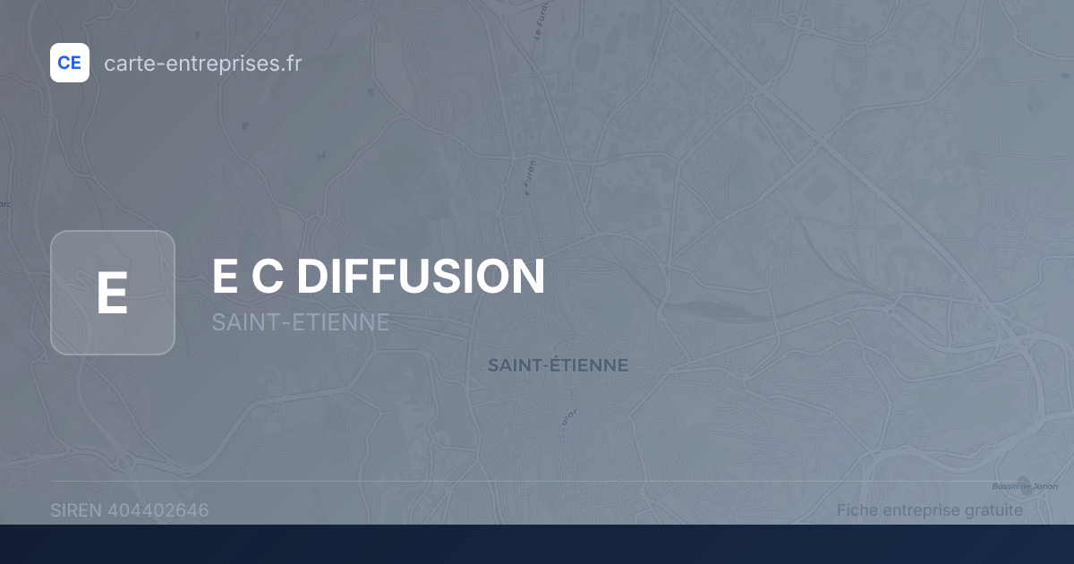 E C DIFFUSION — 404402646 — fiche entreprise