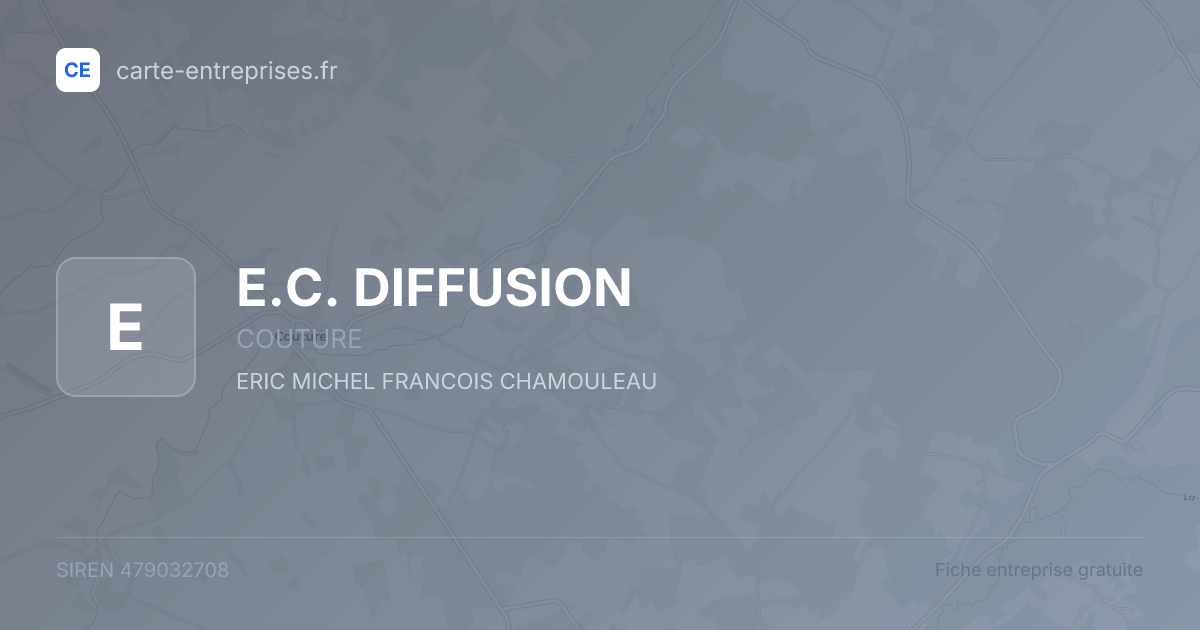 E.C. DIFFUSION — 479032708 — fiche entreprise