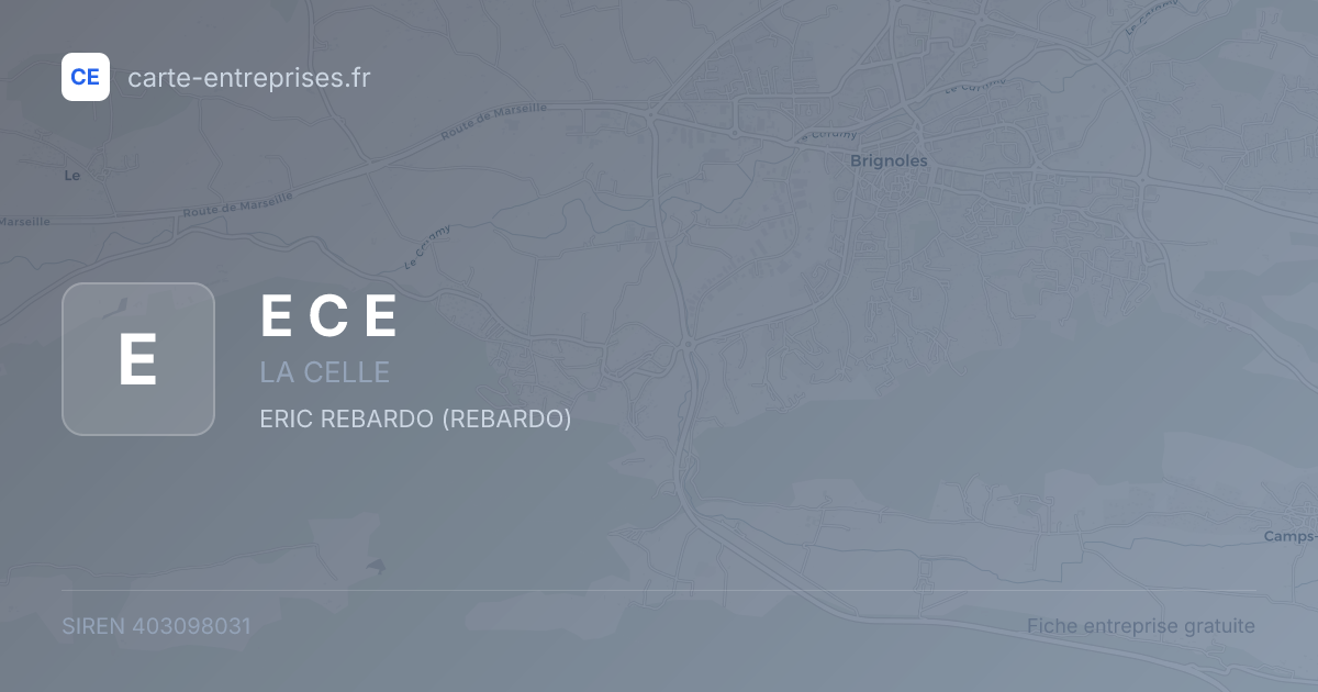 E C E — 403098031 — fiche entreprise