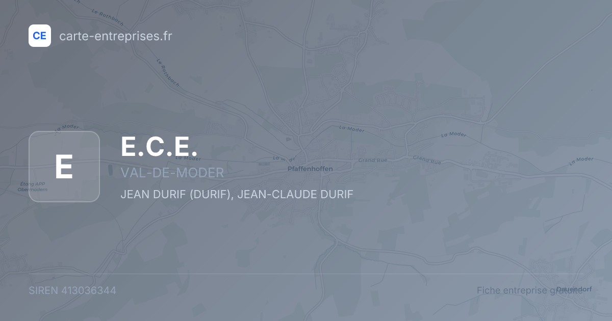 E.C.E. — 413036344 — fiche entreprise