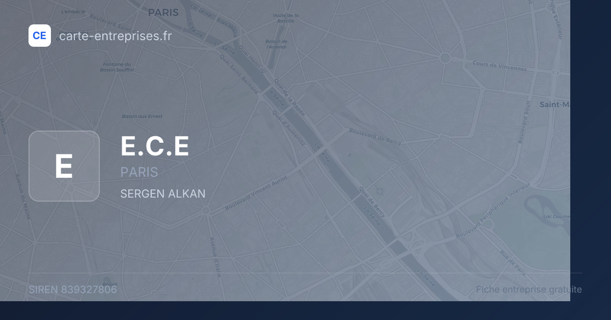 E.C.E — 839327806 — fiche entreprise