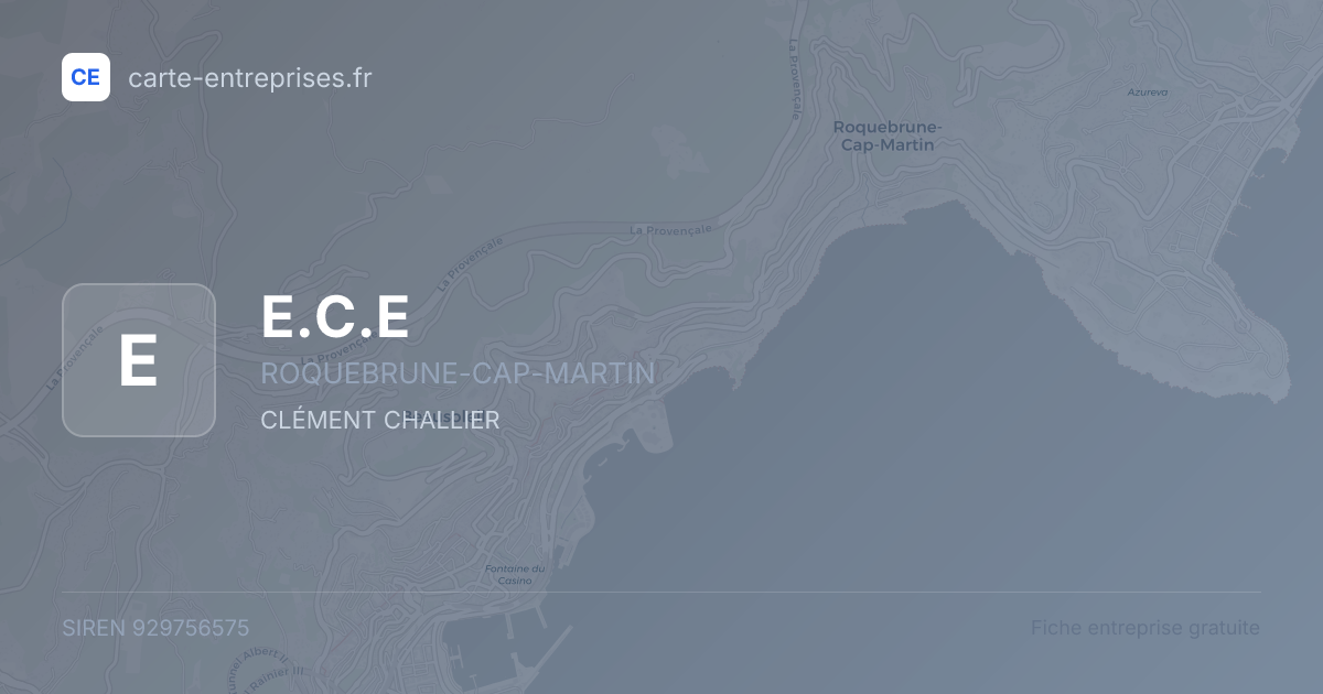 E.C.E — 929756575 — fiche entreprise