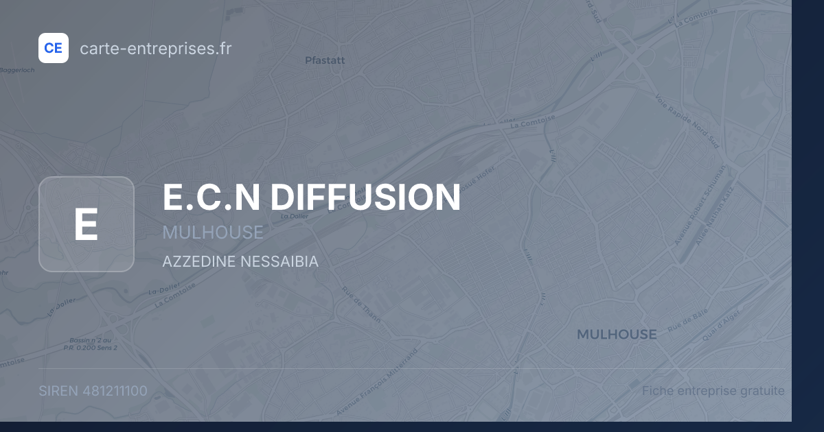 E.C.N DIFFUSION — 481211100 — fiche entreprise