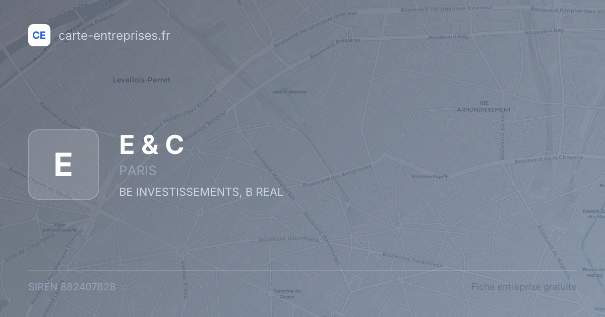 E & C — 882407828 — fiche entreprise
