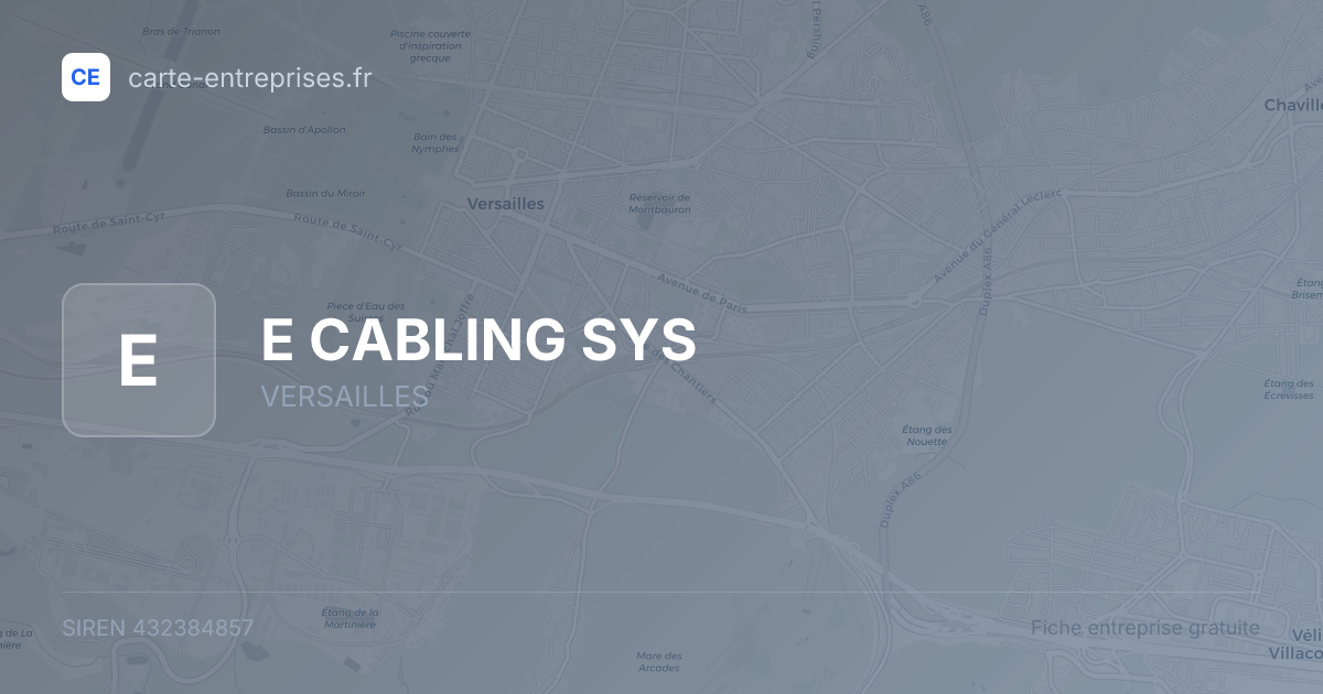 E CABLING SYS — 432384857 — fiche entreprise