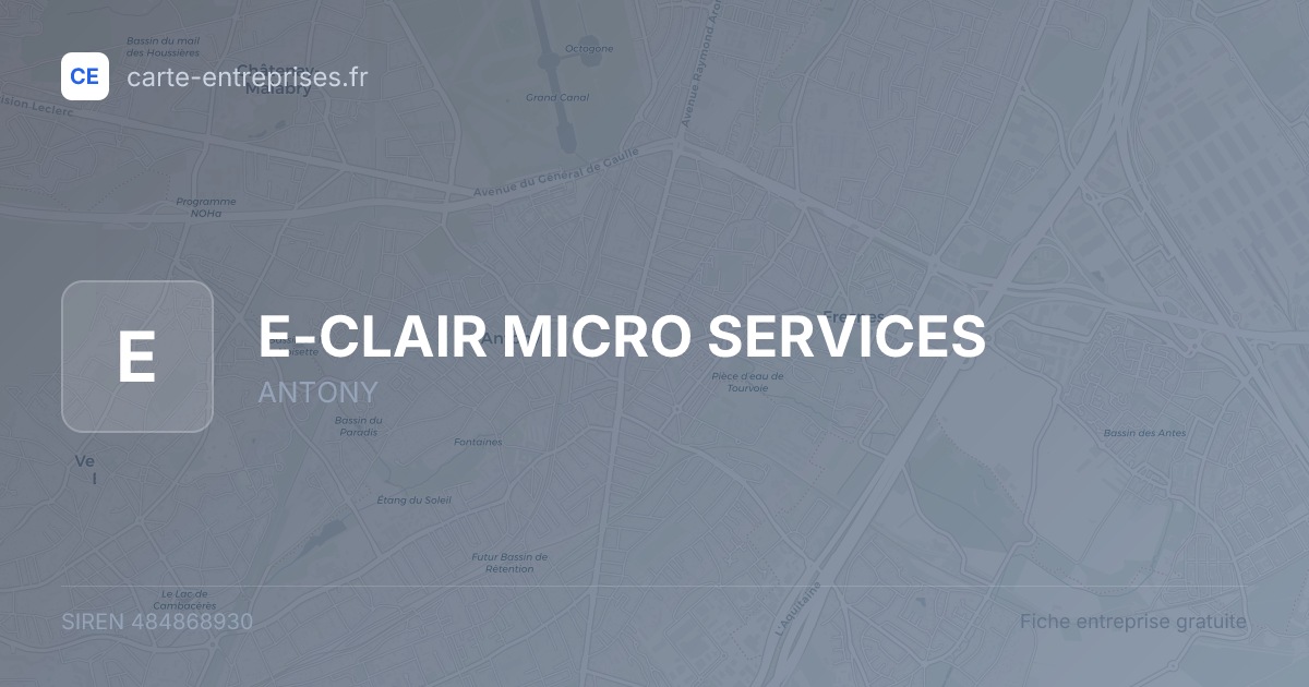 E-CLAIR MICRO SERVICES — 484868930 — fiche entreprise