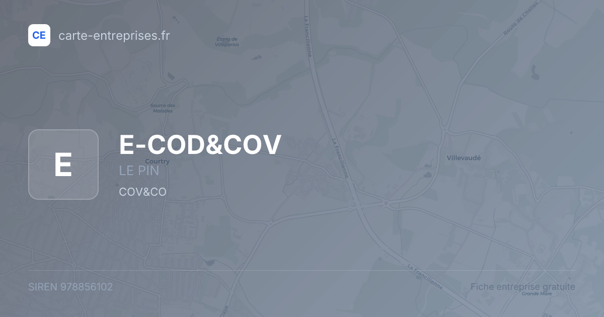E-COD&COV — 978856102 — fiche entreprise