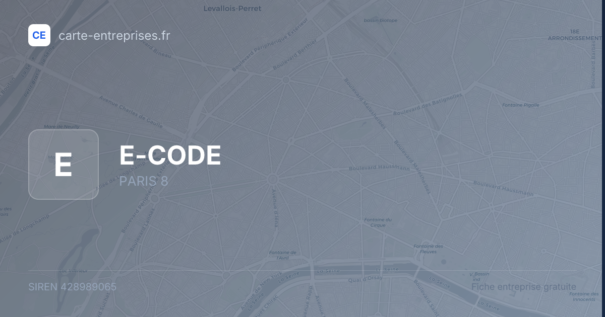 E-CODE — 428989065 — fiche entreprise