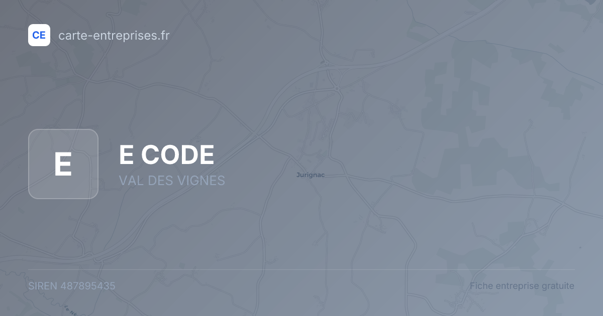 E CODE — 487895435 — fiche entreprise