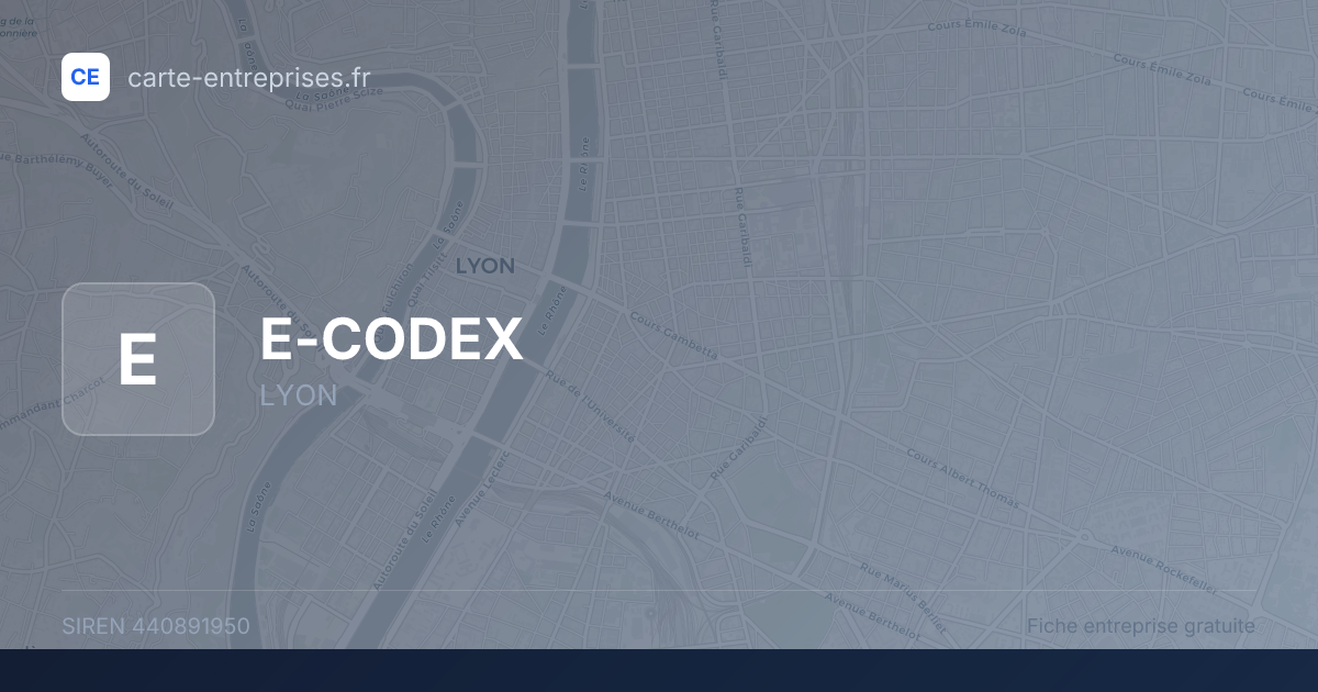E-CODEX — 440891950 — fiche entreprise