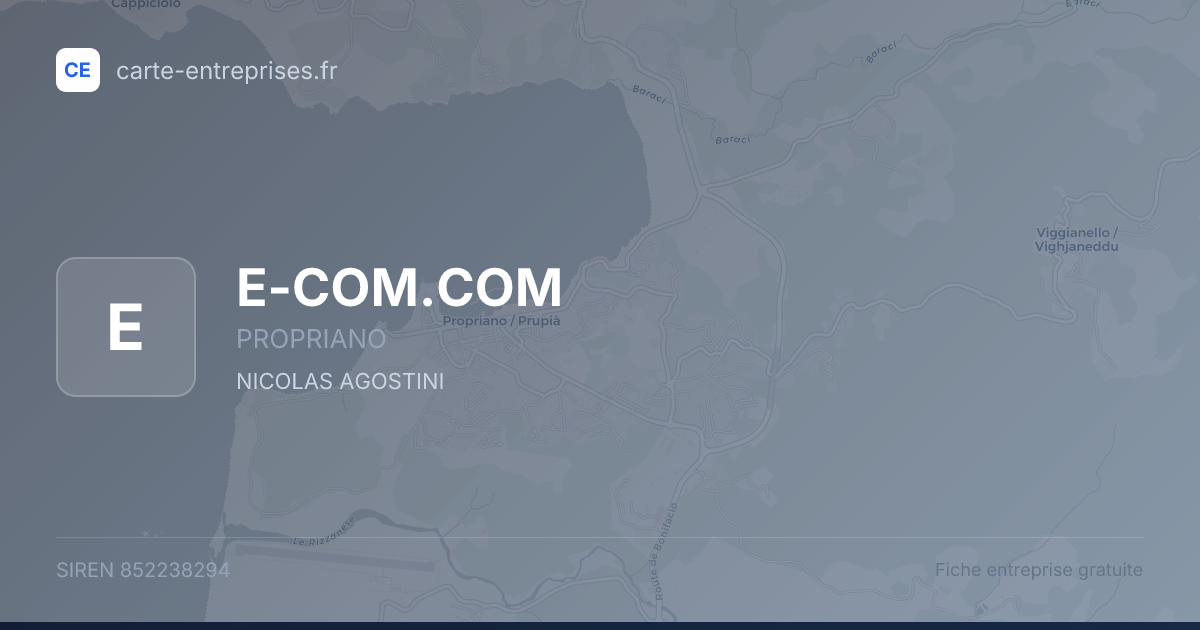 E-COM.COM — 852238294 — fiche entreprise
