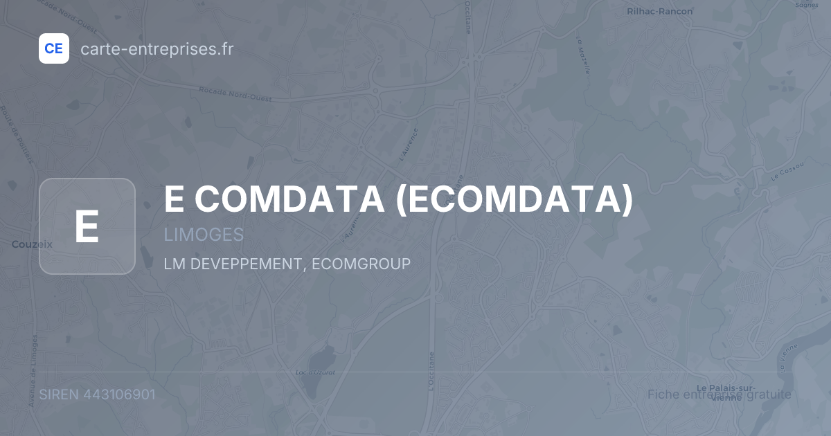 E COMDATA (ECOMDATA) — 443106901 — fiche entreprise