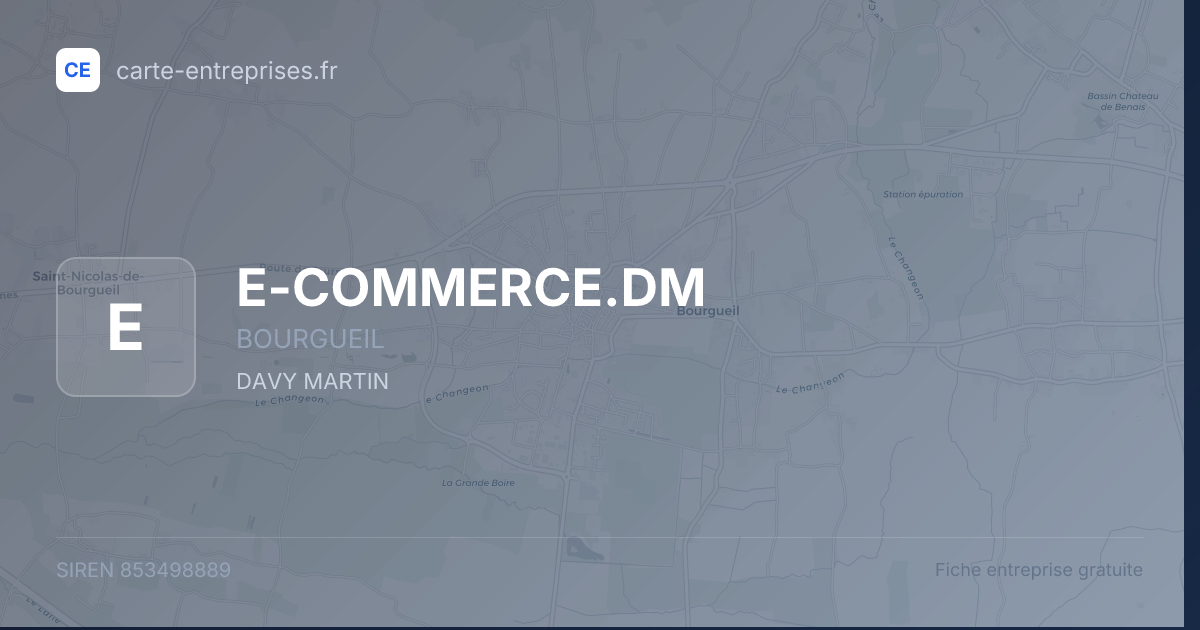 E-COMMERCE.DM — 853498889 — fiche entreprise