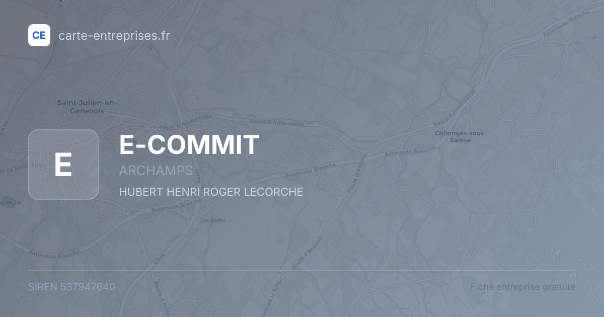 E-COMMIT — 537947640 — fiche entreprise