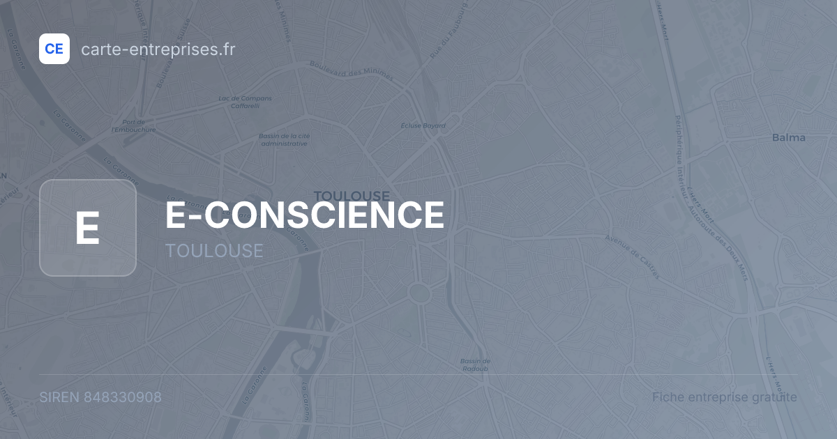 E-CONSCIENCE — 848330908 — fiche entreprise