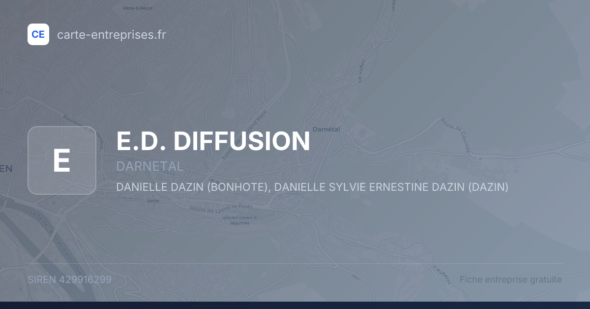 E.D. DIFFUSION — 429916299 — fiche entreprise