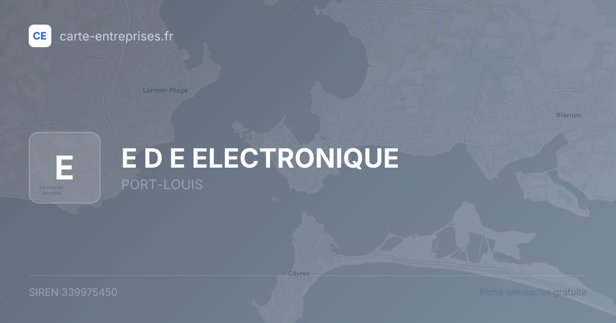 E D E ELECTRONIQUE — 339975450 — fiche entreprise