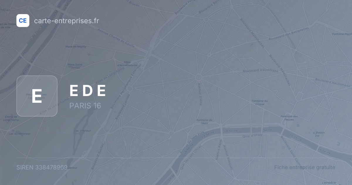 E D E — 338478969 — fiche entreprise
