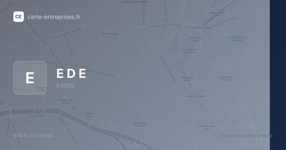 E D E — 382050185 — fiche entreprise