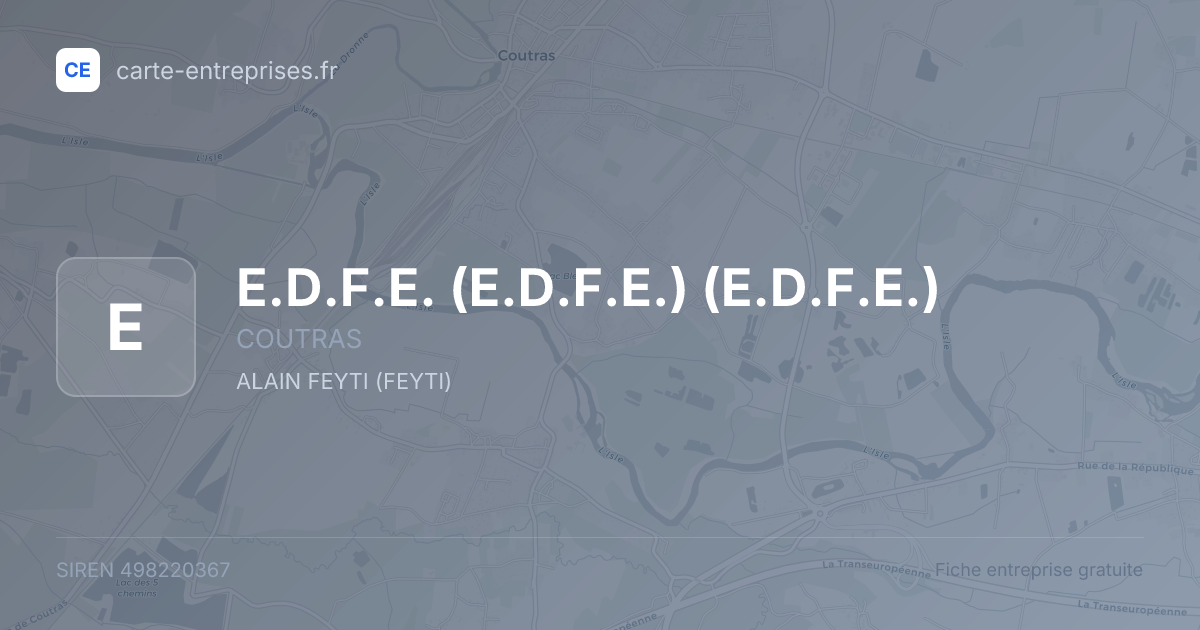 E.D.F.E. (E.D.F.E.) (E.D.F.E.) — 498220367 — fiche entreprise