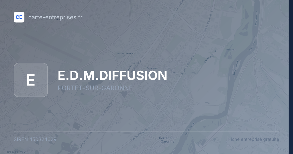 E.D.M.DIFFUSION — 450324629 — fiche entreprise