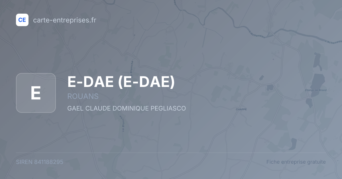 E-DAE — 841188295 — fiche entreprise