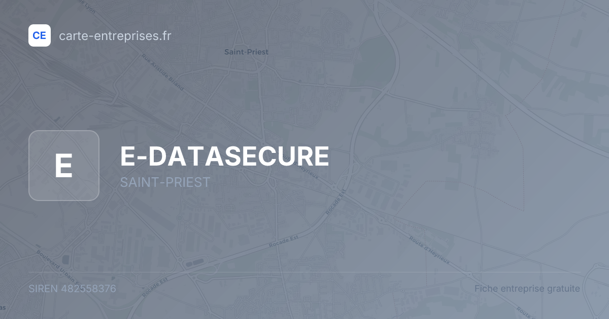 E-DATASECURE — 482558376 — fiche entreprise