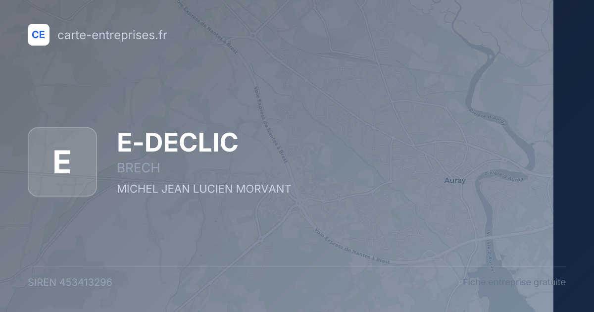 E-DECLIC — 453413296 — fiche entreprise