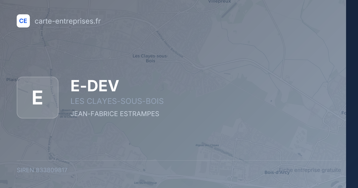E-DEV — 833809817 — fiche entreprise