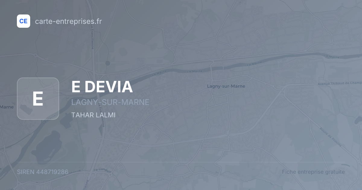 E DEVIA — 448719286 — fiche entreprise