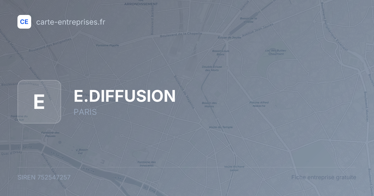 E.DIFFUSION — 752547257 — fiche entreprise