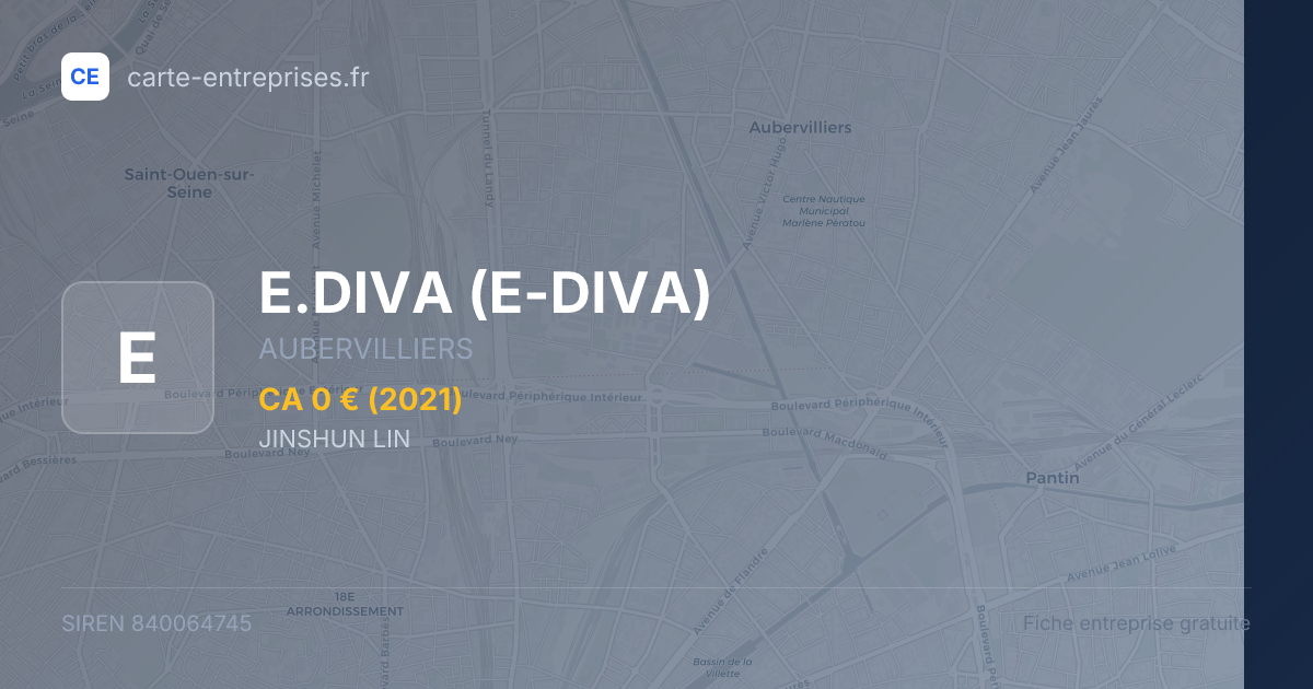 E.DIVA (E-DIVA) — 840064745 — fiche entreprise