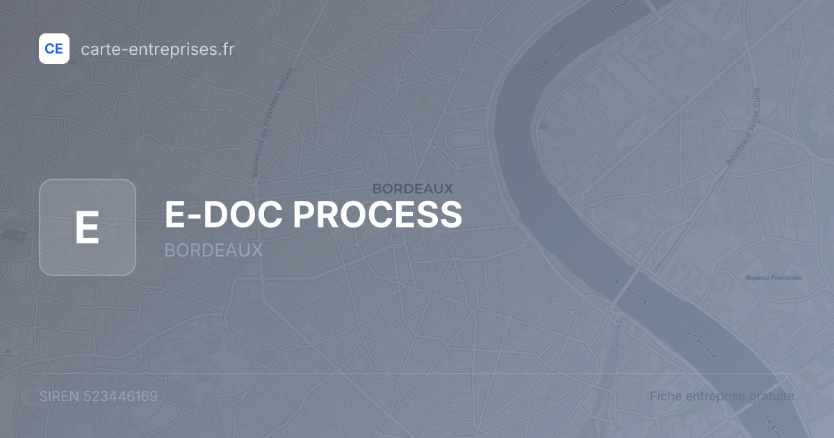 E-DOC PROCESS — 523446169 — fiche entreprise