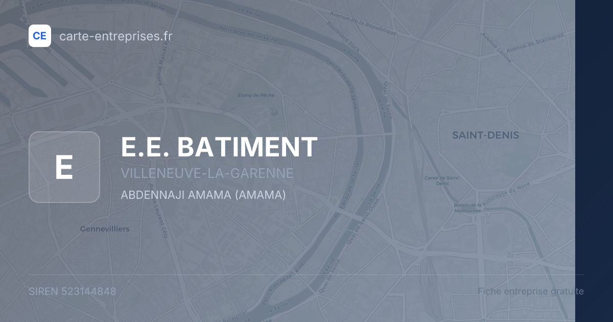 E.E. BATIMENT — 523144848 — fiche entreprise