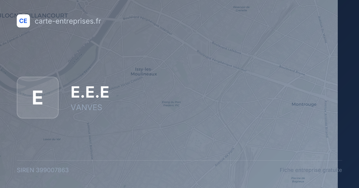 E.E.E — 399007863 — fiche entreprise