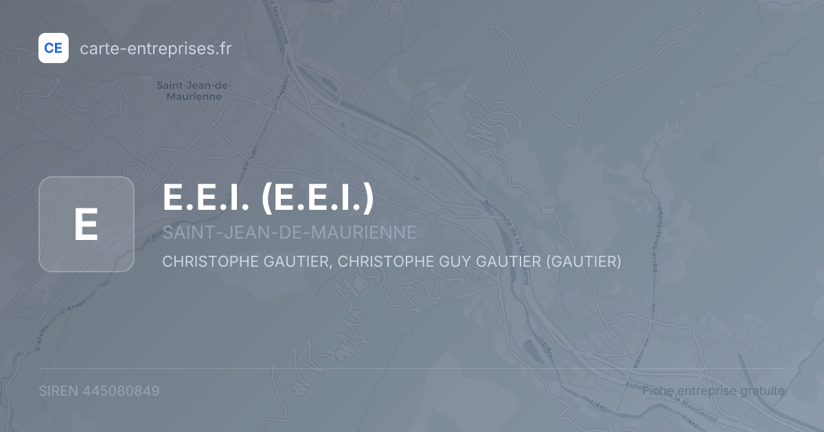 E.E.I. — 445080849 — fiche entreprise