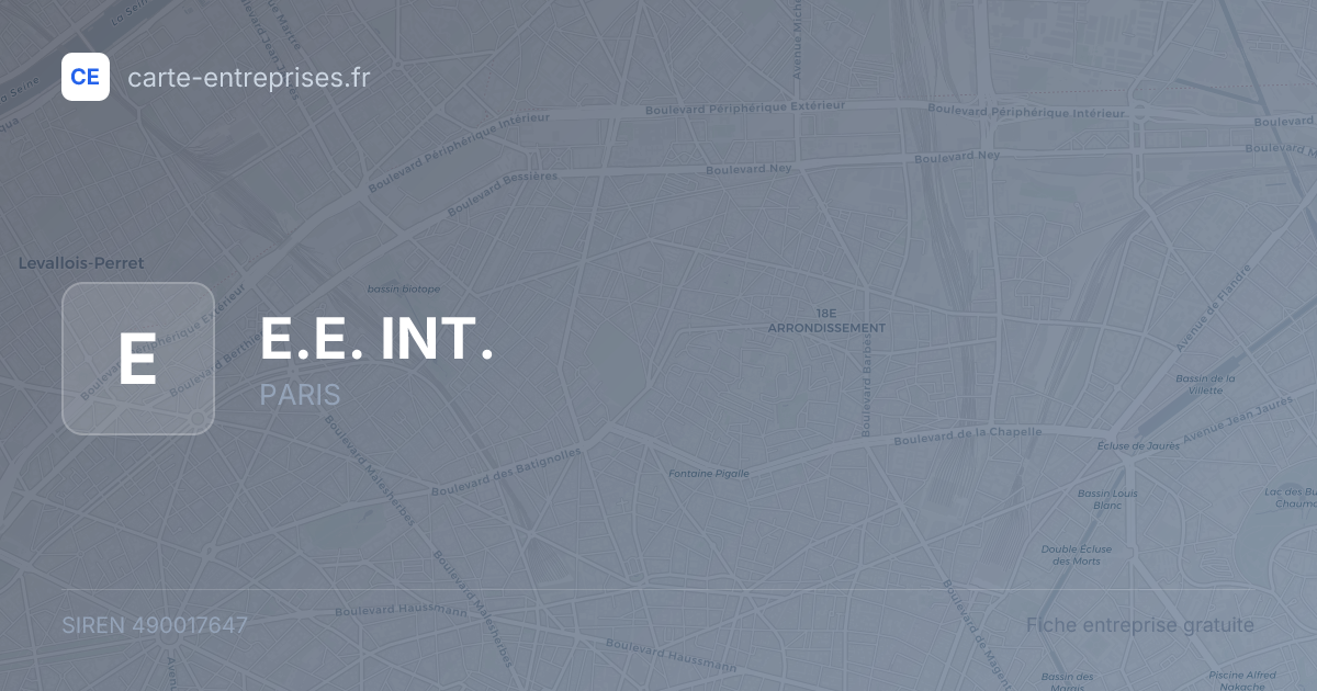 E.E. INT. — 490017647 — fiche entreprise