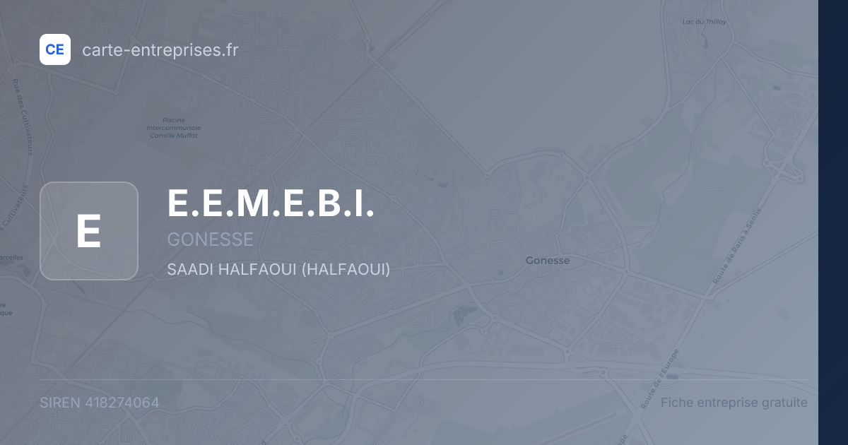 E.E.M.E.B.I. — 418274064 — fiche entreprise